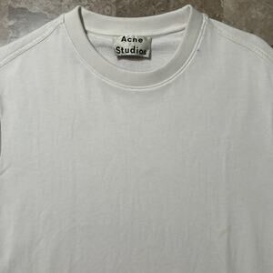 Acne Studios Shirt Mens Small Loopback Short Sleeve Crewneck Distressed